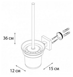 Ершик настенный, хром ZZ Fixsen Metra FX-11113