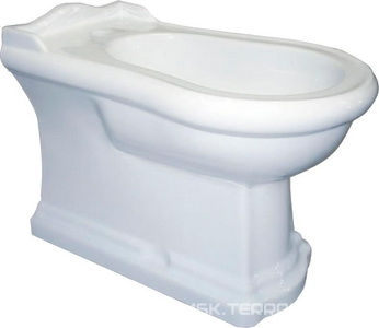 Биде напольное 39х61хh43(47)см, пристенное, с 1 отв.д/смесит., (без крепл.к полу арт.7603 хх),  ZZ Kerasan Retro 102201