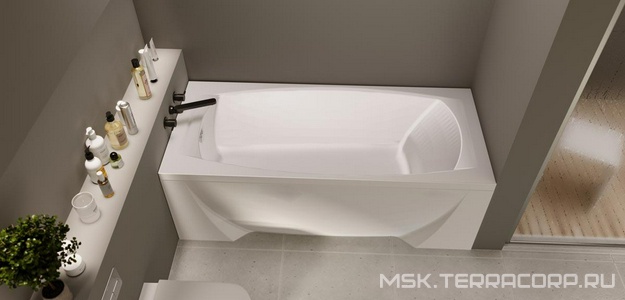 Ванна акриловая обрезная Marka One  173-155х75, без каркаса, без панели и без сифона, ZZ 1Marka Pragmatika 01ПР17375