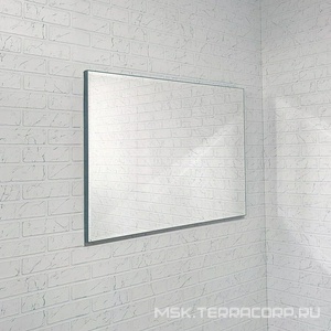 Зеркало 70х100 см, универсальный монтаж, алюминиевый профиль и цвет КЗСК 628 6281007у