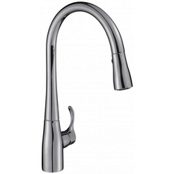 Смеситель для кухни Simplice, вытяжной излив, гибкая подводка, хром XX