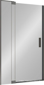 Дверь для душа в нишу, 800/900хh2000мм, распашная с неподв.сегментом, правая/левая, (стекло 8мм, прозрачное, фурн.цв.вороненое стекло), Extra ZZ Vincea Exrta VDP-1E8090CLGM