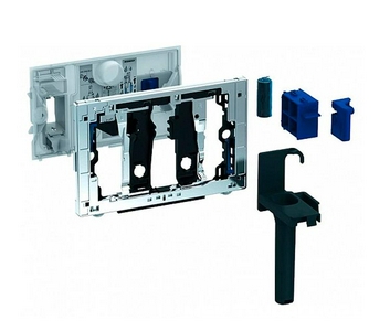 Вставной блок, приемник для палочки (цилиндриков) Geberit DuoFresh, для смывных бачков скрытого монтажа  12 см, (рамка цв.хром глянцевый), ZZ Geberit Sigma 115.062.21.1