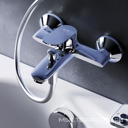 Смеситель для ванны/душа , которокий излив, БЕЗ аксессуаров, цв.хром AMPM Sunny F85C10000