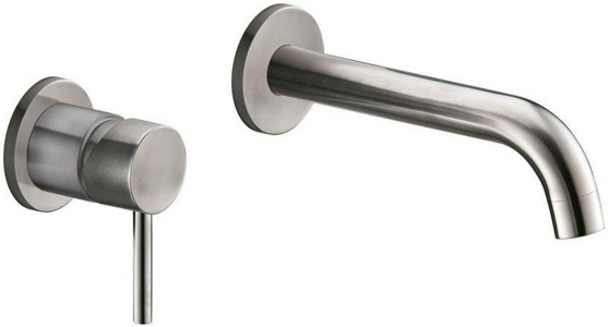 Смеситель для раковины, встраиваемый в стену, (нерж.сталь, цв.сатин),  ZZ BelBagno Etna ETN-BLVM-2-IN