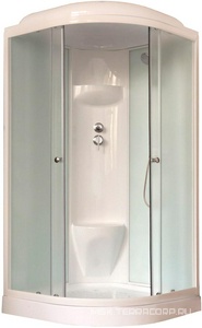 Душевая кабина Royal Bath RB 100HK6-WC, четверть круга, 100*100 см, низкий поддон, стекло матовое, белый корпус, ZZ Royal Bath hk RB100HK6-WC / к.т.384332