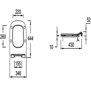 Крышка-сидение к унитазу STRUKTURA, ультратонкое, микролифт, быстросъёмное, белый ZZ Jacob Delafon Struktura E20606-WTE