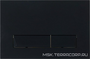 Кнопка двойного смыва, для инсталляции д/унитаза, (цв.черный матовый Tocco Morbido), BelBagno MARMI ZZ