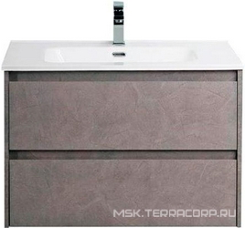 База под раковину подвесная с двумя выкатными ящиками, 710х460х515мм, без раковины, (цв.Pietra Grigio), Kraft ZZ