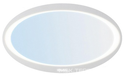 Зеркало овальное 955х50хh625мм, с подсветкой (4 цвета) и пультом ДУ, (цв. белый), Dune ZZ