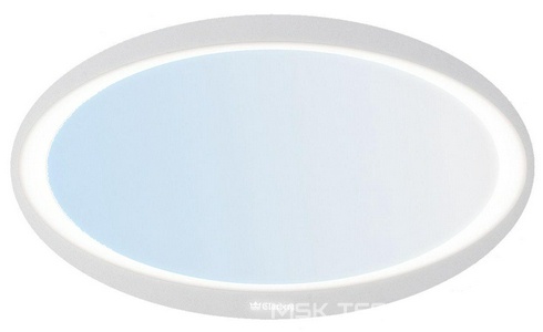 Зеркало овальное 955х50хh625мм, с подсветкой (4 цвета) и пультом ДУ, (цв. белый),  ZZ Clarberg Dune Dun.02.10/W