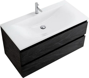 База под раковину подвесная с двумя выкатными ящиками,100x50x50см, без раковины, (цв.Antracite),  ZZ Cezares Molveno MOLVENO-100-2C-SO-ANTR