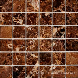 218 Dark Emperador (чип 48x48) сетка 30.5х30.5