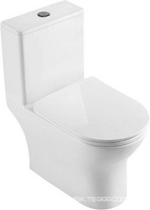 Унитаз напольный, моноблок, арматура, сиденье с микролифтом в компл.,  ZZ BelBagno Lounge BB8618CPR-MN/SC