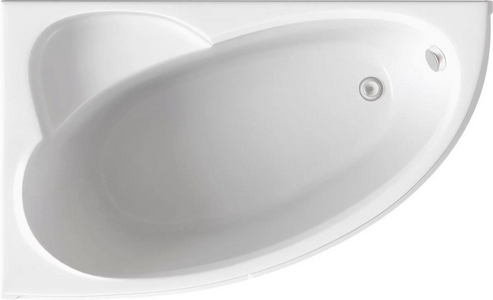 Ванна акриловая  160х100 см, левая (БЕЗ каркаса n039640 и сифона 19649) Bas Сагра В 00031