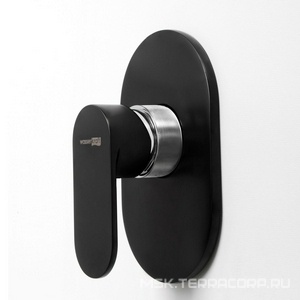 Смеситель встраиваемый для душа, с внутренней частью, цв.черный ZZ Wasserkraft elbe 7451