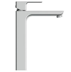 Смеситель для раковины, высокий, донный клапан click clack в комплекте, цв.хром Cersanit geo 63043