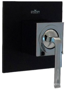 Смеситель для душа, встраиваемый в сену, встраиваемая часть в компл., в компл., (цв.черный матовый),  ZZ Webert Elio EL880101564