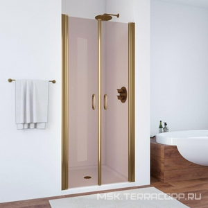 Душевое ограждение  E2P 114 05 05 схема 865  профиль бронза стекло бронза, ПОКРЫТИЕ BriteGuard, ZZ Vegas Glass Е2Р E2P 114 05 05 /BriteGuard / схема 865