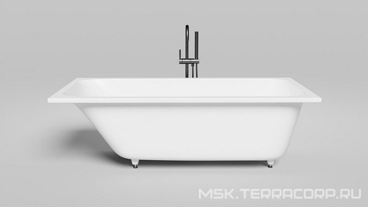 Ванна 1700х800хh600мм, встраив., литой камень S-Stone матов. цв.белый, д/к Up&Down в цвет ванны, интегрир.слив-перелив, ножки в компл,  ZZ Salini Orlanda Kit 102126M