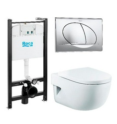 Комплект Roca Meridian 893104110 подвесной унитаз| 48x36x33
