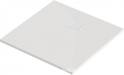 Поддон "" 100x100, плоский, литьевой мрамор, без сифона, цв.белый ZZ Bas Essentia ЛП00189