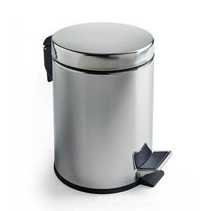 Ведро круглое 22,5x30,5xh33,5см, 5л., с педалью и крышкой, (цв.хром),  ZZ 3SC Metal Tonda MET65ASL