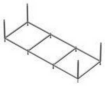 Монтажный комплект к акриловой ванне  /170х75/ (каркас, комплект креплений к стене,к фронтальной панели, слив-перелив хром) ZZ Roca UNO ZRU9302876