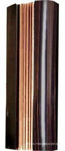 Пенал настенный 45х130х30см, петли справа (цв.Ebony, вставка BronzoAntico,крепл. в комплекте)  ZZ Karol Bania KB 250DX/Ebony/BrAntico