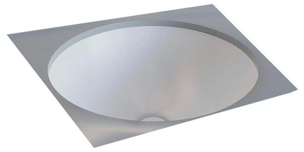 Раковина встраив.в столешн.снизу,круглая 420х420хh138мм,без отв.д/смес,без перелива,без донного клапана,литой камень S-Stone мат,цв.белый,  05 ZZ Salini Marea 1802205M