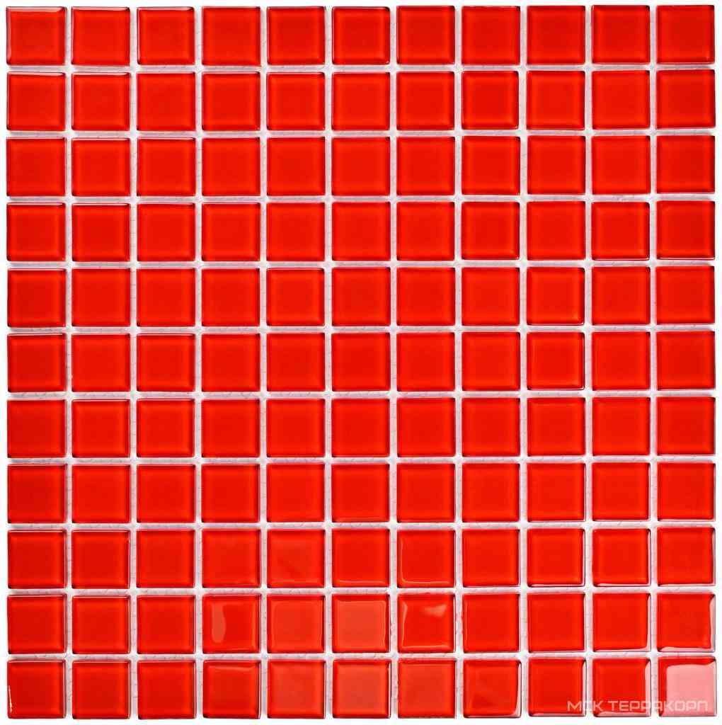 Red glass (25x25x4) ZZ 30x30