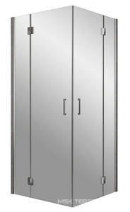 Душевое ограждение -Lux 90x900x199.5 см, двери распашные, профиль хром глянец, стекло прозрачное / QuickNano, БЕЗ поддона ZZ Vegas Glass AFA AFA LUX 90 08 01/ QuickNano