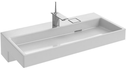 Раковина-столешница 100х49 см для мебели TERRACE с 1 отв. для смесителя, с подсветкой, белая ZZ Jacob Delafon Terrace EXC9112-00