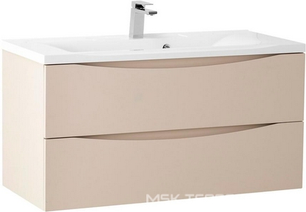 База под раковину подвесная с двумя выкатными ящиками, 1000х445х500мм, (цв. Crema Opaco),  ZZ BelBagno Marino MARINO-1000-2C-SO-CO-P