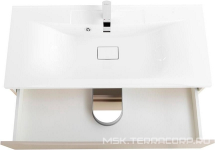 База под раковину подвесная с двумя выкатными ящиками, 1000х445х500мм, (цв. Crema Opaco),  ZZ BelBagno Marino MARINO-1000-2C-SO-CO-P