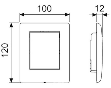 Панель смыва для писсуара, (цв.нерж.сталь, сатин),  Urinal ZZ Tece TECEplanus 9242310