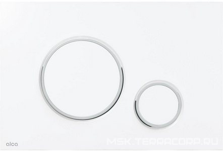Клавиша двойного смыва M770 для инсталляции, цвет белый/хром ZZ AlcaPlast NRKCP M770