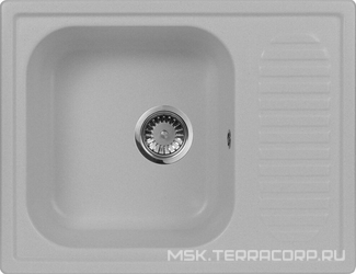 Мойка кухонная AquaGranitEx M-13 серая| 49x64x19