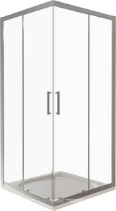 Душевое ограждение "Latte" CR-90, стекло прозрачное, 5 мм.,БЕЗ поддона, профиль хром ZZ Good Door LATTE ЛА00006