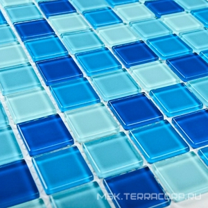 Мозаика Navy blu  (25x25x4) 30x30 Bonaparte Мозаика стеклянная n156315