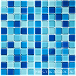Мозаика Navy blu  (25x25x4) 30x30 Bonaparte Мозаика стеклянная n156315
