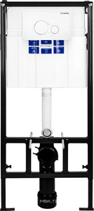 Копмлект для установки подвесного унитаза: застенный модуль, крепёж, панель 2-го смыва цв.,белый глянец, , Sava Fix Slim ZZ Bettoserb Morava SET40006457