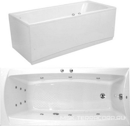 Ванна Cariba 170*75,  с г/м 6ф, слив/перелив в компл., БЕЗ ПАНЕЛИ XX