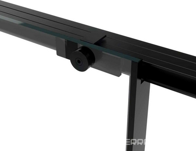 Дверь для душа, в нишу 1500хh2000мм, раздвижн, 1 дверь, 1 неподв.секция, правая/левая,(стекло прозрач 6мм Easy Clean,фурн.цв.черный мат),  ZZ Vincea Slim Soft VDS-1SS150CLB