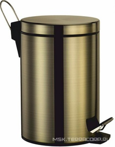 Мусорное ведро, 5 л с педалью д/открывания крышки, цв.бронза ZZ Wasserkraft Универсал К-645
