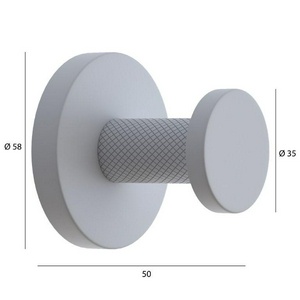 Крючок настенный, 5.8x5.8x5 см, цв. матовое золото ZZ Boheme UNO 10976-MG