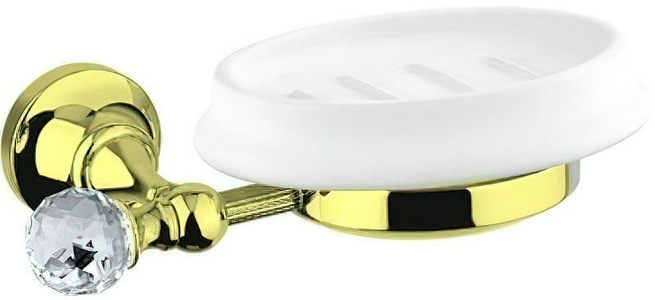 Мыльница настенная керамическая, (цв.золото, Swarovski),  ZZ Cezares Olimp OLIMP-SOD-03/24-Sw