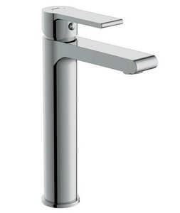 Смеситель для раковины, высокий, донный клапан click clack в комплекте, цв.хром Cersanit Brasko 63024