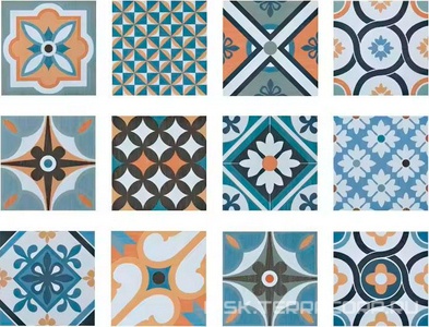 Керамическая плитка для пола и стены DeShun Ceramics Art Decor MIX  DC33 20x20 DC33