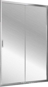 Дверь раздвижная двухсекционная ZP TUR NOVO h2000 165 08 01 профиль хром глянец, стекло прозрачное, ZZ Vegas Glass ZP NOVO ZP TUR NOVO 165 08 01